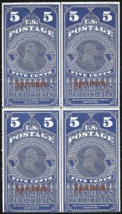 Sale 1082, Lot 294, Essays and Proofs: Specimen Overprints