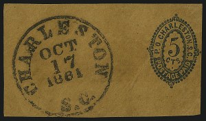 Sale 1082, Lot 577, Confederate States: Postmasters Provisionals