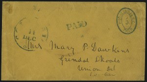 Sale 1082, Lot 578, Confederate States: Postmasters Provisionals