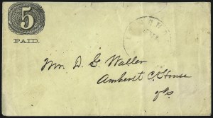 Sale 1082, Lot 584, Confederate States: Postmasters Provisionals