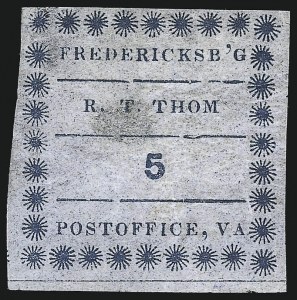 Sale 1082, Lot 594, Confederate States: Postmasters Provisionals