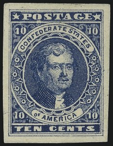 Sale 1082, Lot 599, Confederate States: Essays and Proofs, General Issues