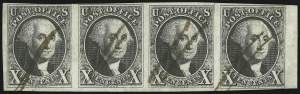 Sale 1084, Lot 3010, 5c-10c 1847 Issue Stamps (Scott 1-2)