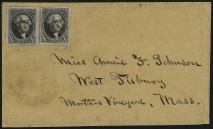 Sale 1084, Lot 3013, 5c-10c 1847 Issue Covers Used from Florida (Scott 1-2)