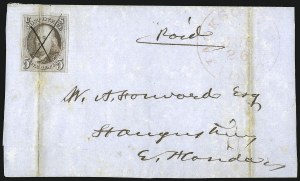 Sale 1084, Lot 3018, 5c-10c 1847 Issue Covers Used from Florida (Scott 1-2)