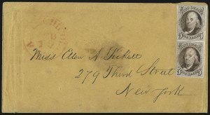 Sale 1084, Lot 3020, 5c-10c 1847 Issue Covers Used from Florida (Scott 1-2)