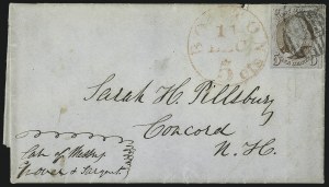 Sale 1084, Lot 3024, 5c-10c 1847 Issue Covers Used from Florida (Scott 1-2)