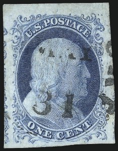 Sale 1084, Lot 3030, 1c 1851-56 Issue (Scott 5-9)