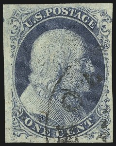 Sale 1084, Lot 3041, 1c 1851-56 Issue (Scott 5-9)