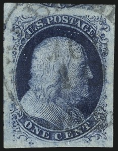Sale 1084, Lot 3046, 1c 1851-56 Issue (Scott 5-9)