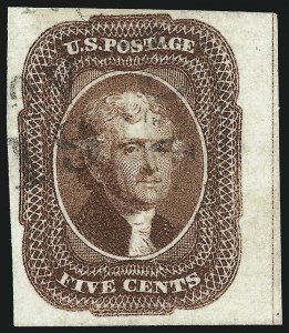 Sale 1084, Lot 3057, 3c-12c 1851-56 Issue (Scott 10-17)