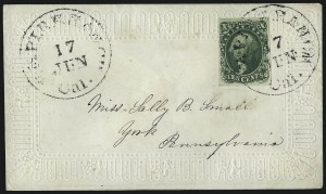 Sale 1084, Lot 3062, 3c-12c 1851-56 Issue (Scott 10-17)
