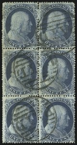 Sale 1084, Lot 3097, 1c 1857-60 Issue (Scott 18-24)