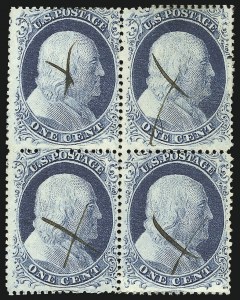 Sale 1084, Lot 3110, 1c 1857-60 Issue (Scott 18-24)