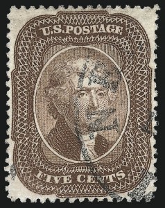 Sale 1084, Lot 3136, 3c-5c 1857-60 Issue (Scott 25-30A)