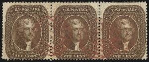 Sale 1084, Lot 3142, 3c-5c 1857-60 Issue (Scott 25-30A)