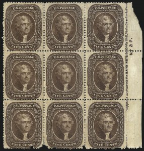 Sale 1084, Lot 3145, 3c-5c 1857-60 Issue (Scott 25-30A)