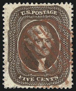 Sale 1084, Lot 3146, 3c-5c 1857-60 Issue (Scott 25-30A)