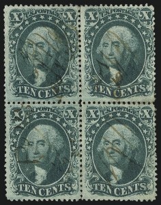 Sale 1084, Lot 3154, 10c-90c 1857-60 Issue (Scott 31-39)