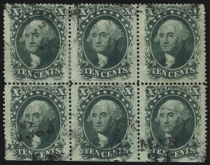 Sale 1084, Lot 3162, 10c-90c 1857-60 Issue (Scott 31-39)