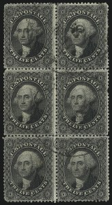 Sale 1084, Lot 3167, 10c-90c 1857-60 Issue (Scott 31-39)