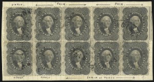 Sale 1084, Lot 3173, 10c-90c 1857-60 Issue (Scott 31-39)