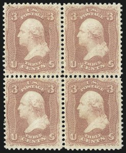Sale 1084, Lot 3190, 1861-66 Issue (Scott 56-69), 3c Rose (65) Sale 1084, Lot 3190, 1861-66 Issue (Scott 56-69)
