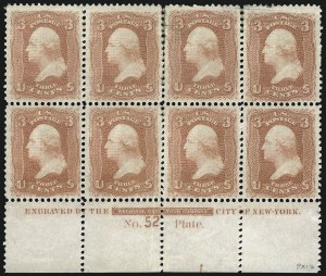 Sale 1084, Lot 3274, 1867-68 Grilled Issue, cont. (Scott 92-101)