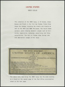 Sale 1084, Lot 3309, 1869 Pictorial Issue (Scott 112-122)