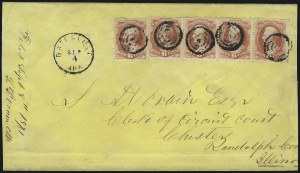 Sale 1084, Lot 3371, 1870-71 National Bank Note Co. Grilled Issue (Scott 134-144)