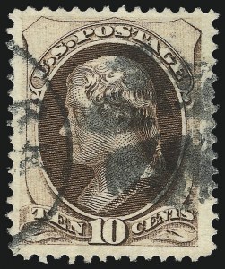 Sale 1084, Lot 3376, 1870-71 National Bank Note Co. Grilled Issue (Scott 134-144)