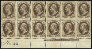 Sale 1084, Lot 3426, 1873 Continental Bank Note Co. Issue (Scott 156-179)