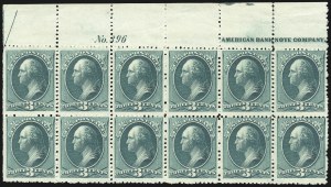 Sale 1084, Lot 3466, 1881-88 American Bank Note Co. Issues (Scott 205-218)