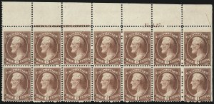 Sale 1084, Lot 3468, 1881-88 American Bank Note Co. Issues (Scott 205-218)