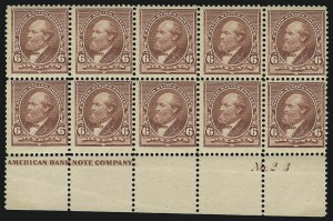 Sale 1084, Lot 3507, 1890-93 Issue (Scott 219-229)