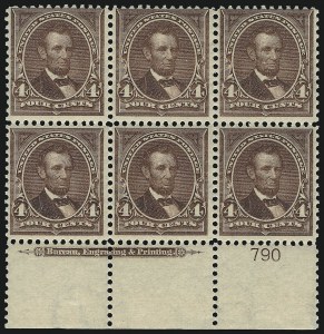 Sale 1084, Lot 3647, 1897-1903 Change of Colors Bureau Issue (Scott 279-284)