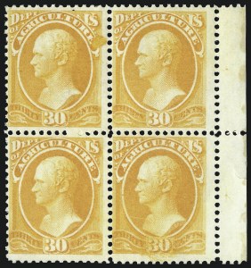 Sale 1085, Lot 4010, Agriculture Department (Scott O1-O9)