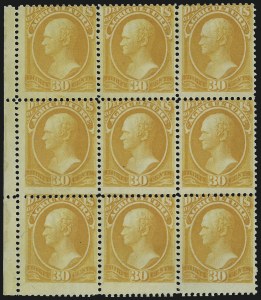 Sale 1085, Lot 4018, Agriculture Department (Scott O1-O9)