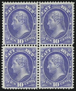 Sale 1085, Lot 4067, Navy Department (Scott O35-O45)