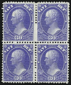 Sale 1085, Lot 4072, Navy Department (Scott O35-O45)