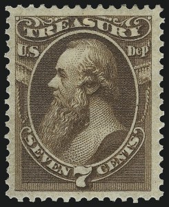 Sale 1085, Lot 4122, Treasury Department (Scott O72-O82)
