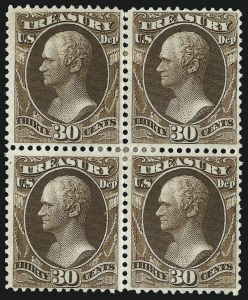 Sale 1085, Lot 4132, Treasury Department (Scott O72-O82)