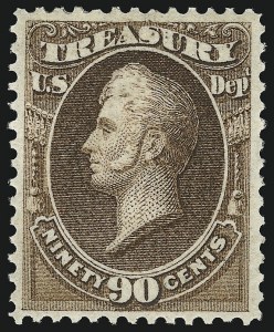 Sale 1085, Lot 4134, Treasury Department (Scott O72-O82)