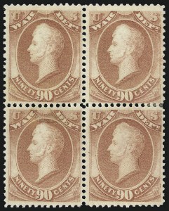 Sale 1085, Lot 4173, War Department (Scott O83-O93)