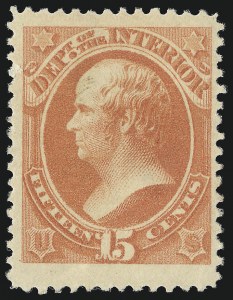 Sale 1085, Lot 4195, 1875 American Bank Note Co. Printing on Soft Paper (Scott O94-O117)