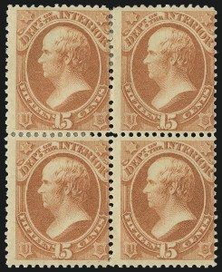 Sale 1085, Lot 4196, 1875 American Bank Note Co. Printing on Soft Paper (Scott O94-O117)