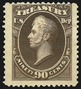 Sale 1085, Lot 4207, 1875 American Bank Note Co. Printing on Soft Paper (Scott O94-O117)