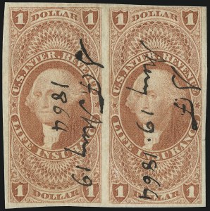 Sale 1089, Lot 234, First Issue Imperforate, 1c-$1.90