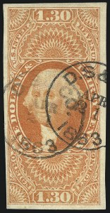 Sale 1089, Lot 235, First Issue Imperforate, 1c-$1.90