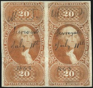 Sale 1089, Lot 274, First Issue Imperforate, $2.00-$200.00